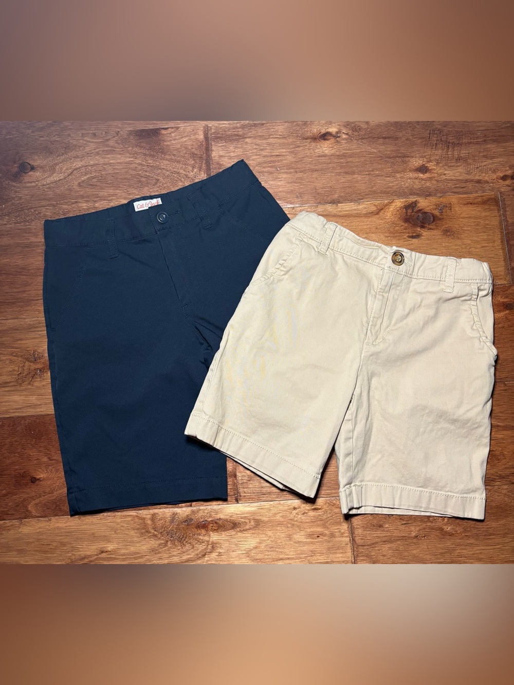 Bundle Set Boys Navy & Khaki Casual Shorts - Size 6